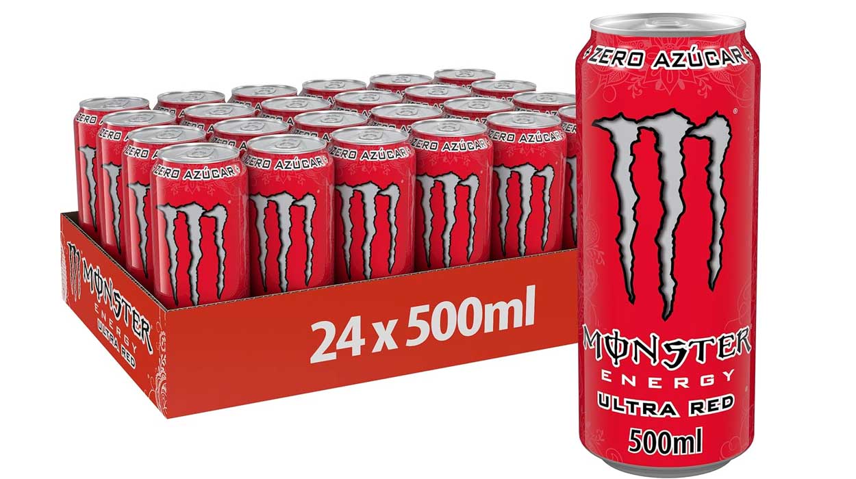 Chollo Pack x24 latas Monster Ultra Red de 500 ml por sólo 34,80€ con envío gratis (-19%)