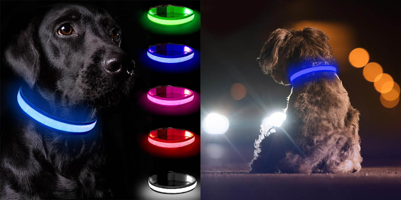 Chollo Collar luminoso Nepfaivy para mascotas por sólo 10,39€ (48% de descuento)