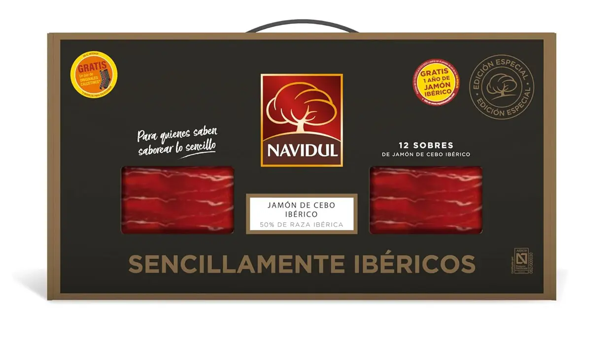 Ojo al chollo: 900 gr de jamón de cebo ibérico Navidul (en lonchas, muy cómodo) por sólo 39,99€ con envío gratis (-28%)