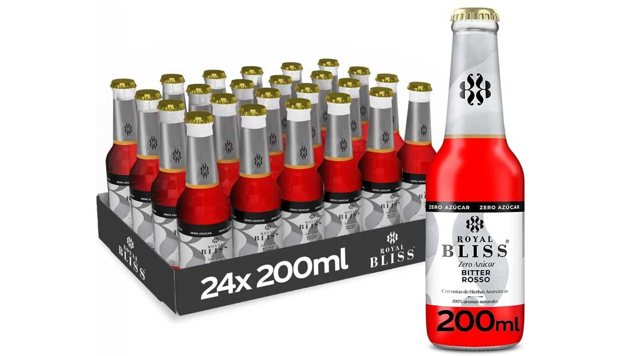 Chollo Pack x24 Botellines Royal Bliss Bitter Rosso Zero Azúcar por sólo 18,99€ (-27%)