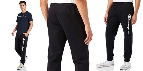 Chollo Pantalones de deporte Champion Legacy Classic Logo Rib Cuff para hombre desde sólo 27,39€ en tallas M y L (-24%)