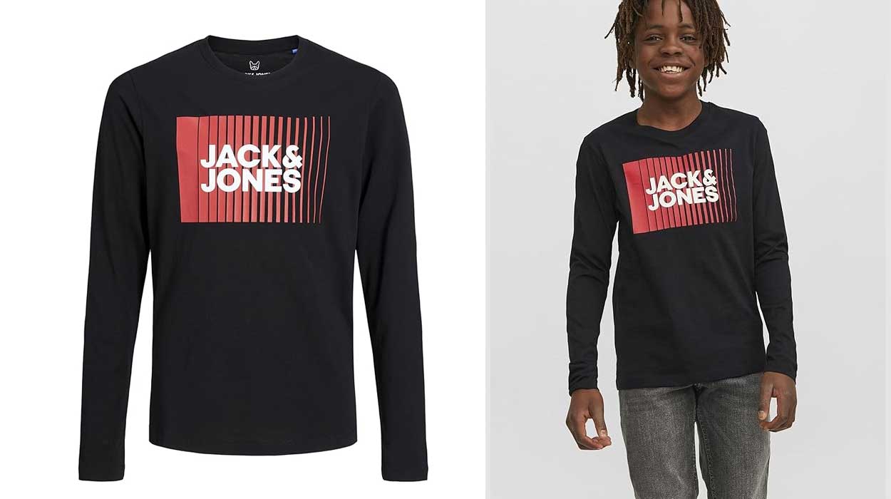 Chollo Camiseta infantil Jack & Jones JJecorp Logp de manga larga por sólo 9,99€(-59%)