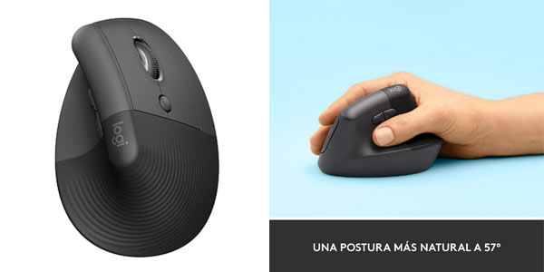 Chollo Ratón vertical inalámbrico Logitech Lift de 4.000 dpi por sólo 46,27€ con envío gratis (-44%)