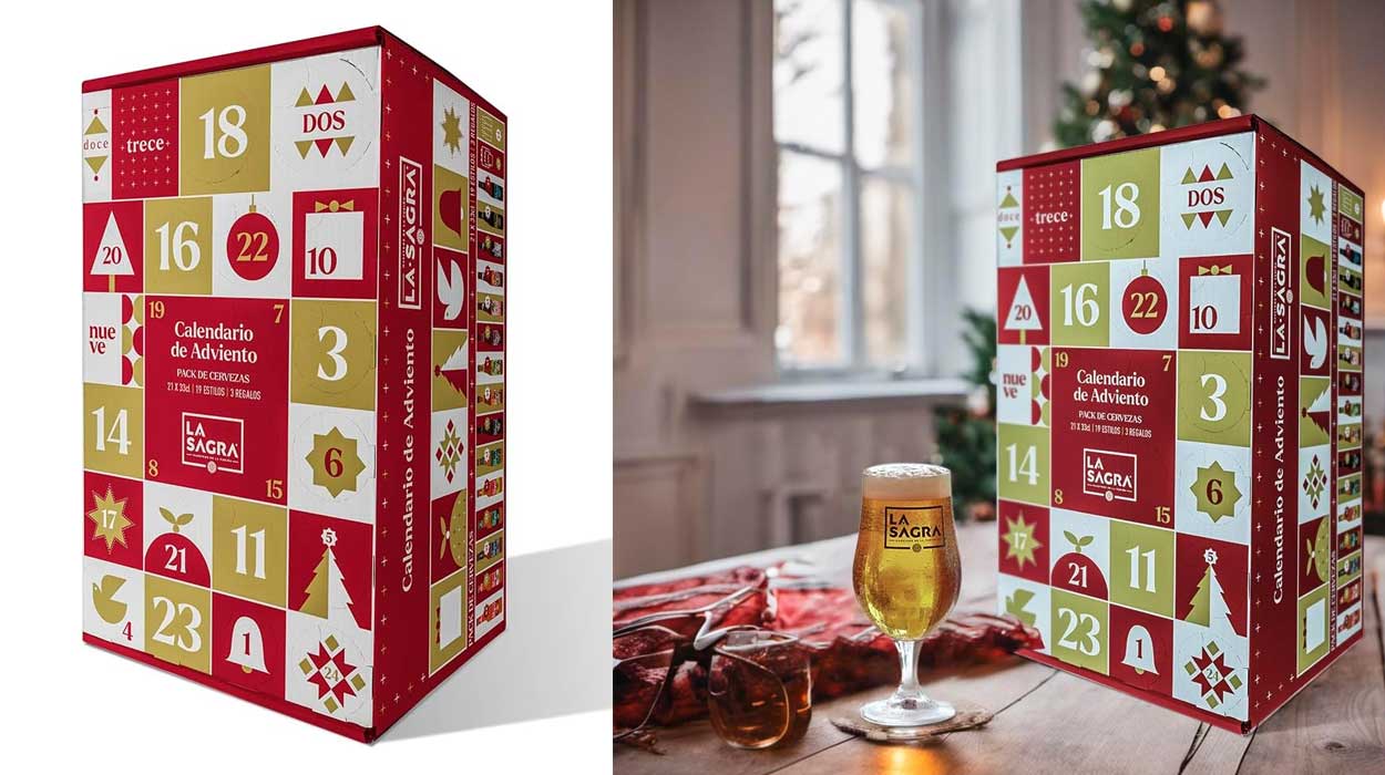 Chollo Calendario de Adviento La Sagra con 21 cervezas de 33 cl y regalos sorpresa por sólo 45,99€ con envío gratis (-13%)