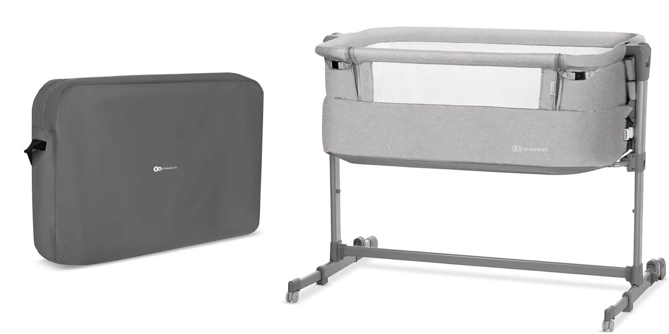 Chollo Cuna colecho Kinderkraft Neste Up Grey por sólo 74,40€ con envío gratis (47% de descuento)