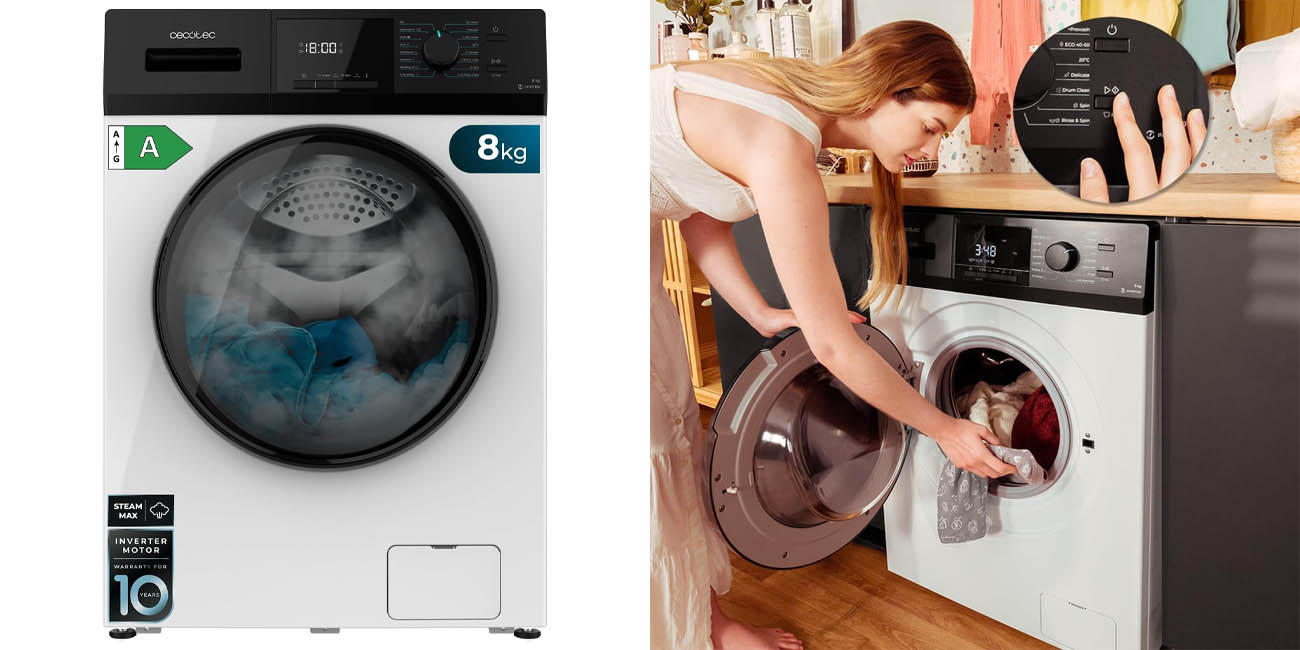 Chollo Lavadora Cecotec Bolero Dresscode 8410 Inverter A por sólo 299€ con envío gratis