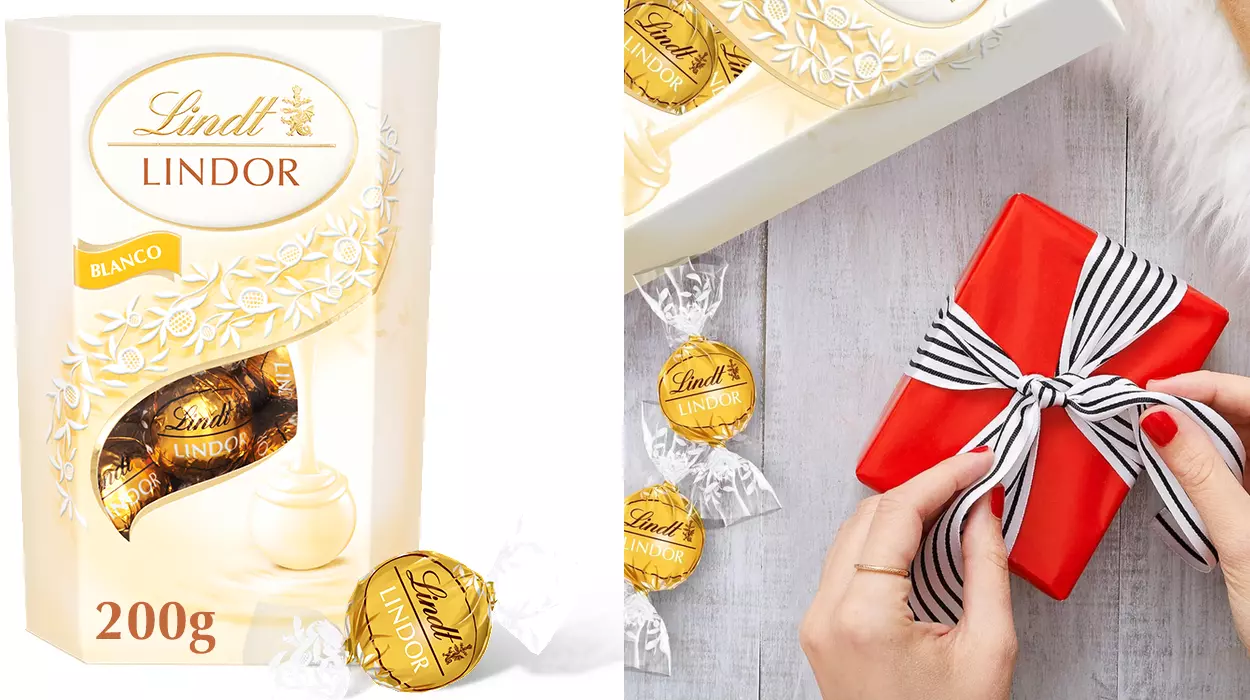 Chollo Bolsa de bombones de chocolate blanco Lindt Lindor 200 gr por sólo 5,32€ (-29%)