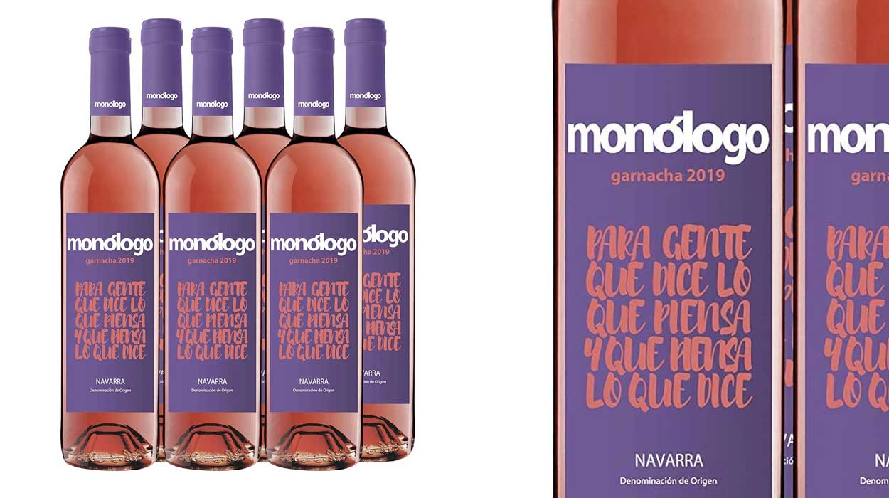 Chollo Pack x6 botellas de vino rosado Rioja Monólogo por sólo 21,43€ (-40%) ¡3,57€ cada una!