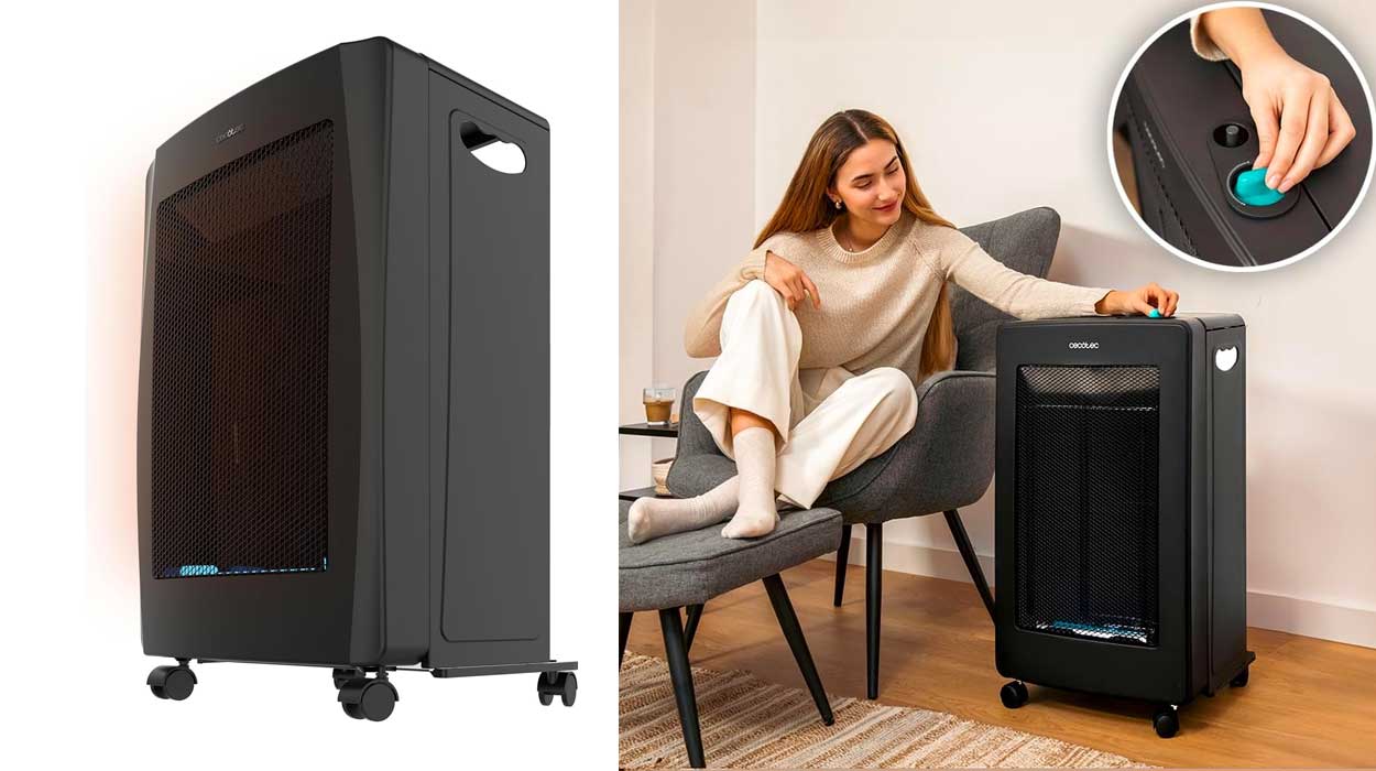 Chollo Estufa de gas de llama azul Cecotec ReadyWarm 4200 BlueFlame por sólo 57,72€ con envío gratis (-34%)