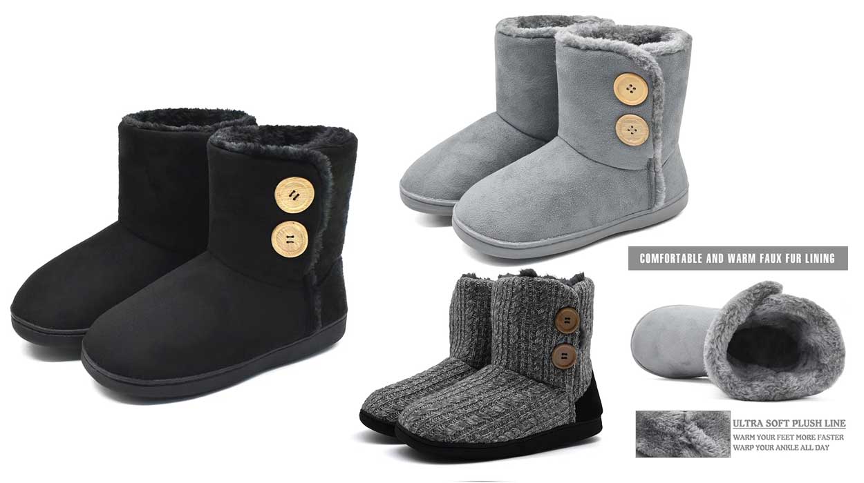 Pasa el invierno calentito en casa con estas zapatillas bota con suela Memory Foam y forro de peluche ¡En varios modelos!