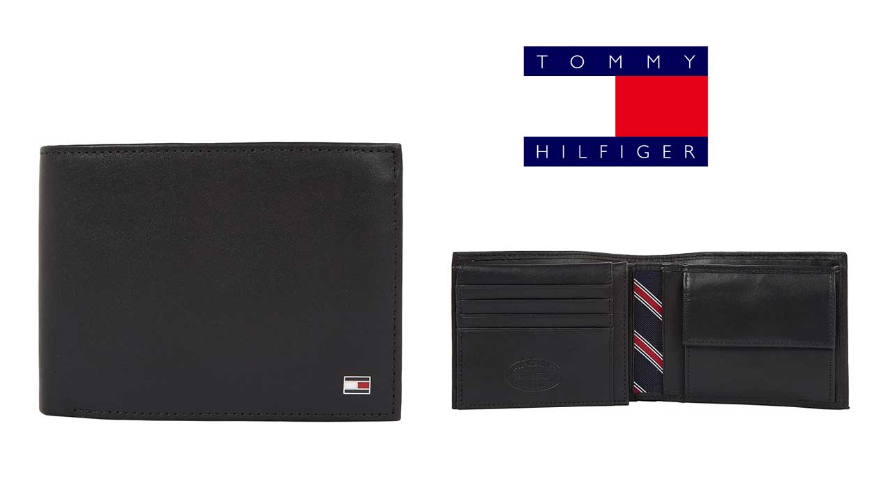 Esta cartera Tommy Hilfiger de piel para hombre es un fantástico regalo y hoy tiene un 40% de descuento ¡Corre!