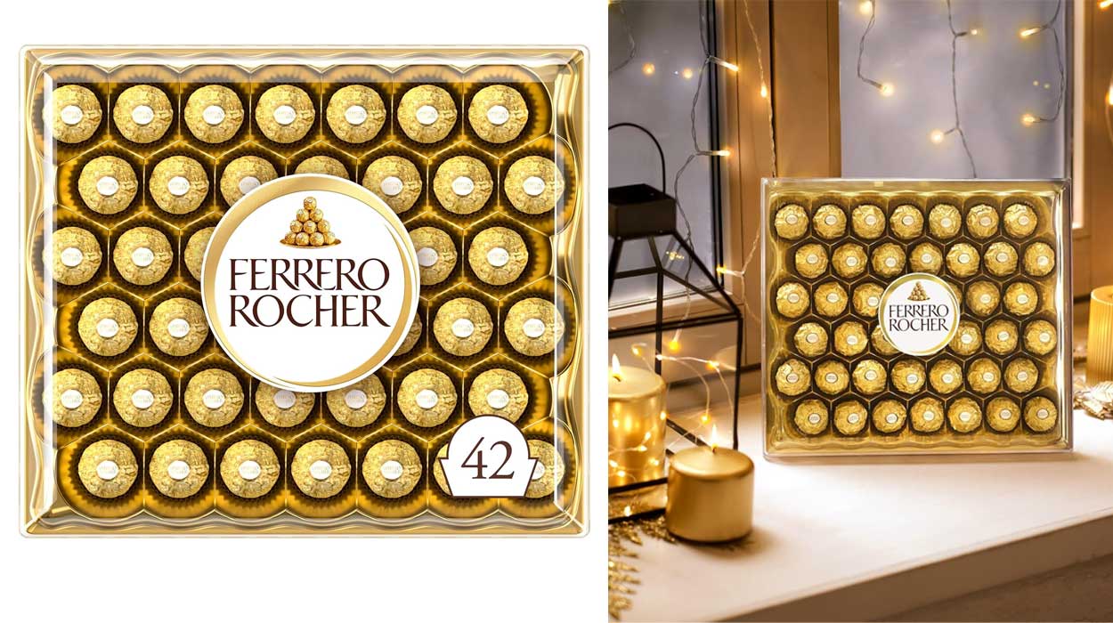 Chollo Caja de bombones Ferrero Rocher de 42 unidades (525 g) por sólo 15,99€ (-49%)