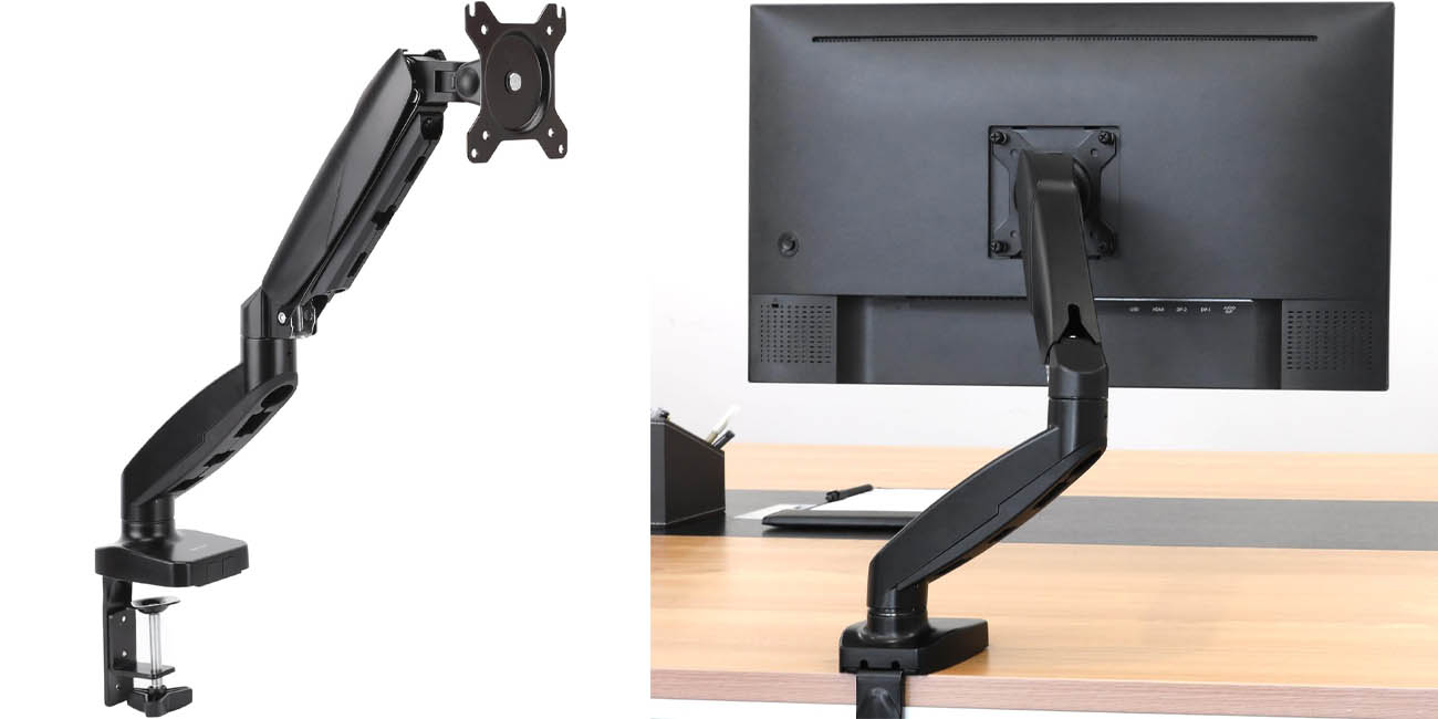 Chollo Soporte para monitor Amazon Basics con amortiguador de gas por sólo 26,10€ con cupón descuento (60% de descuento)