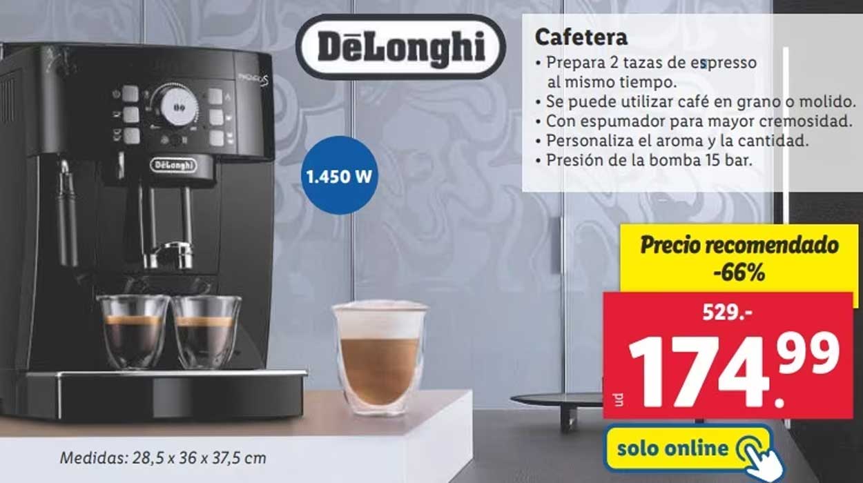 Cafetera superautomática De’longhi Magnifica S por sólo 174,99€ en el Black Friday de Lidl (-66%)