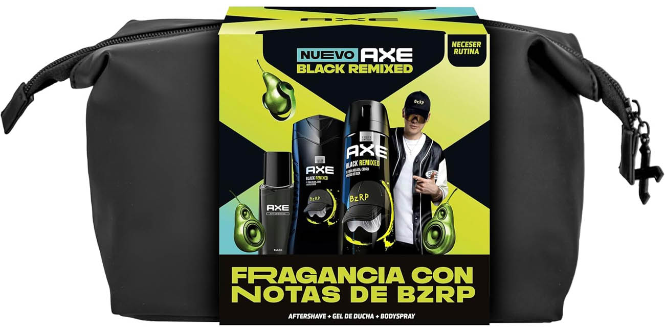 Este pack trío Axe Black Remixed con neceser incluye todo lo que necesitas para tu aseo diario, ¡por sólo 7,99€ en Amazon!