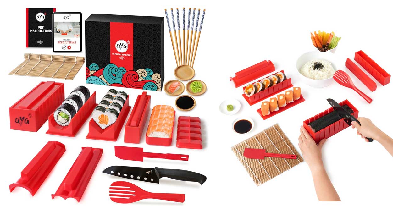 Llévate a casa el Aya Sushi Maker 3 y prepara sushi como un profesional ¡Incluye videotutoriales y eBook!