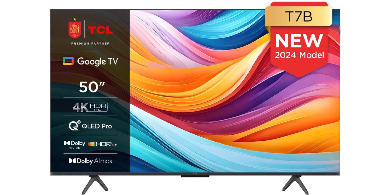 Chollo Smart TV QLED TCL 50T7B 4K de 50″ por sólo 329€ con envío gratis (40% de descuento)