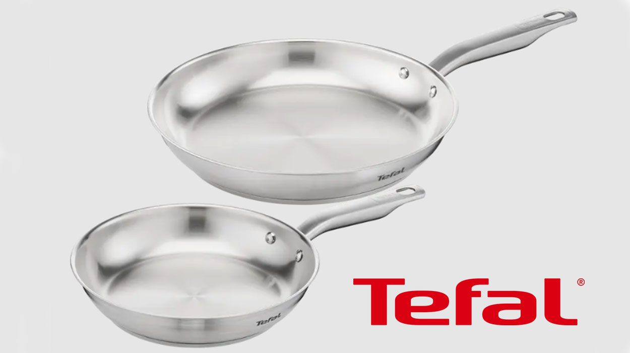 Chollo Set de 2 sartenes Tefal Virtuoso de acero inoxidable de 24 y 28 cm por sólo 50€ y envío gratis con cupón descuento (-37%)