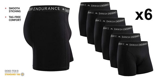 Chollazo Pack x6 Bóxers Danish Endurance para hombre por sólo 34,95€ (-24%) ¡Sólo 5,82€ la unidad!