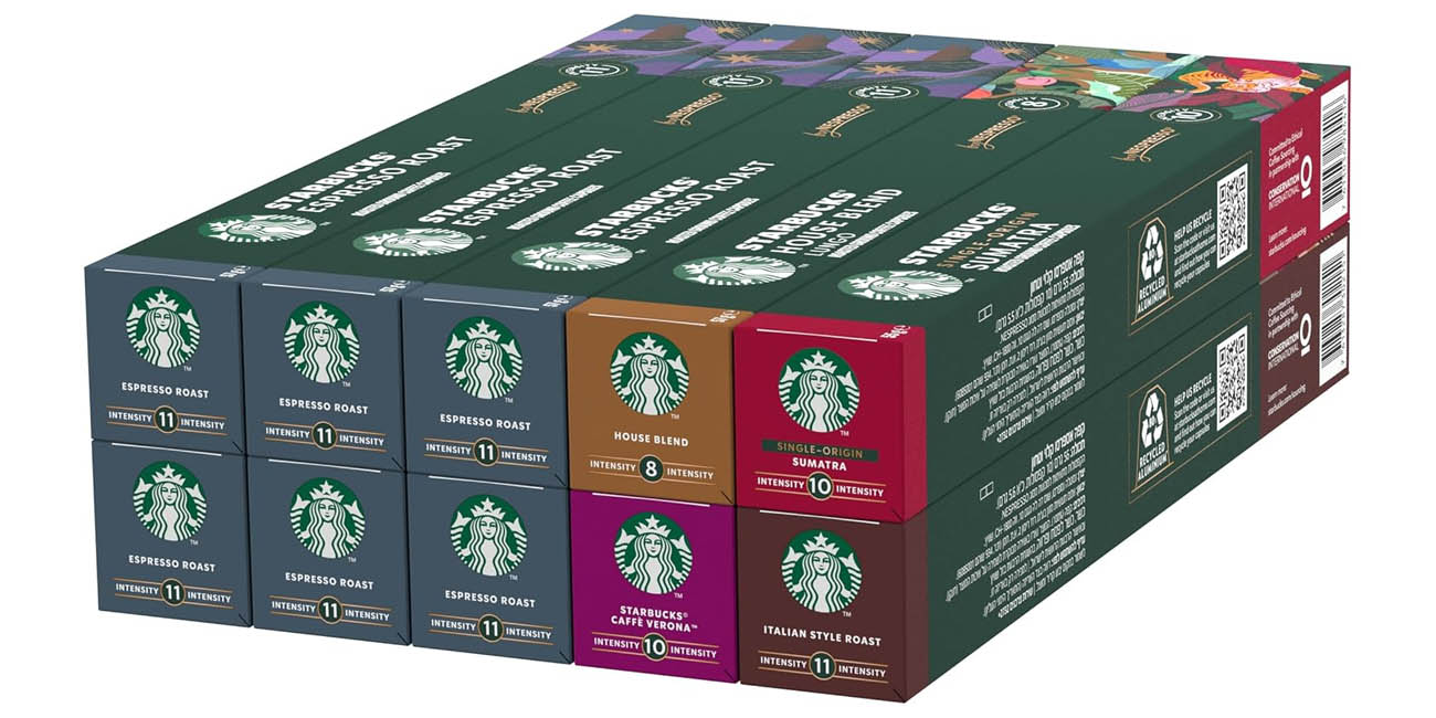 Chollo Pack de 100 cápsulas de café Starbucks Roast Variety para Nespresso por sólo 28,89€ con envío gratis (-28%)