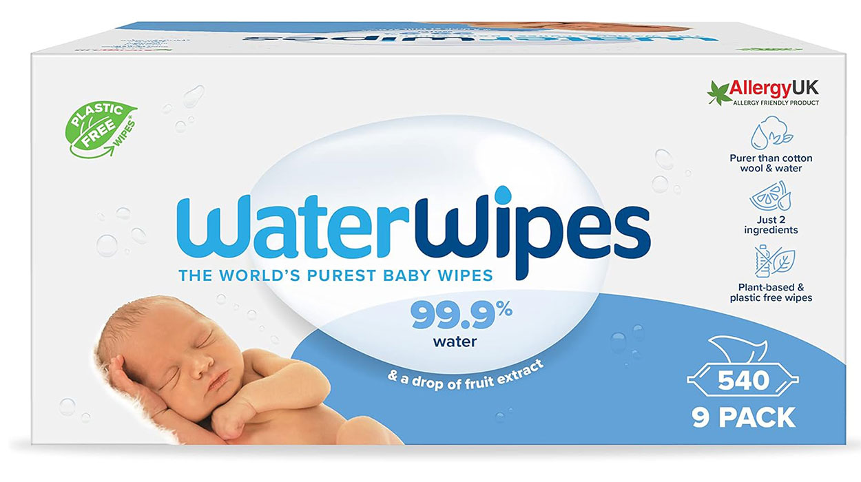 Chollo Pack de 540 toallitas húmedas para bebé WaterWipes por sólo 22,39€ con cupón descuento (-37%)