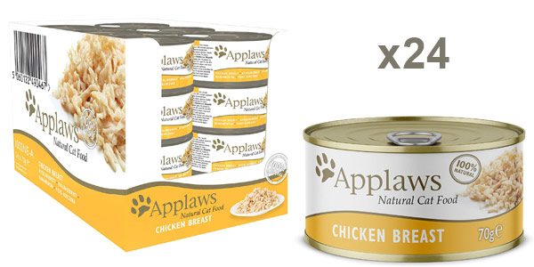 Chollo Pack x12 latas Applaws de comida para gatos de 70 g por sólo 9,49€ (0,79€ la unidad)