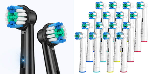 Chollo Pack 16 cabezales compatibles Oral-B Cross Action por sólo 6,99€ (-30%) ¡0,43€ cada uno!