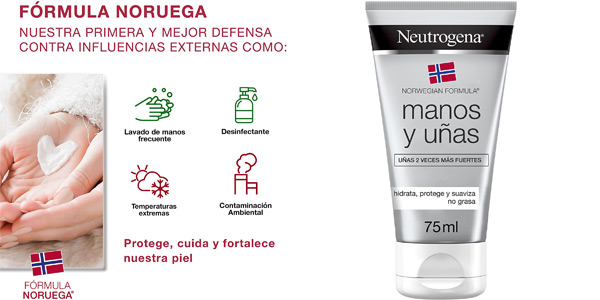 Chollo Crema Neutrogena para manos y uñas de 75 ml por sólo 6,30€ (25% de descuento)