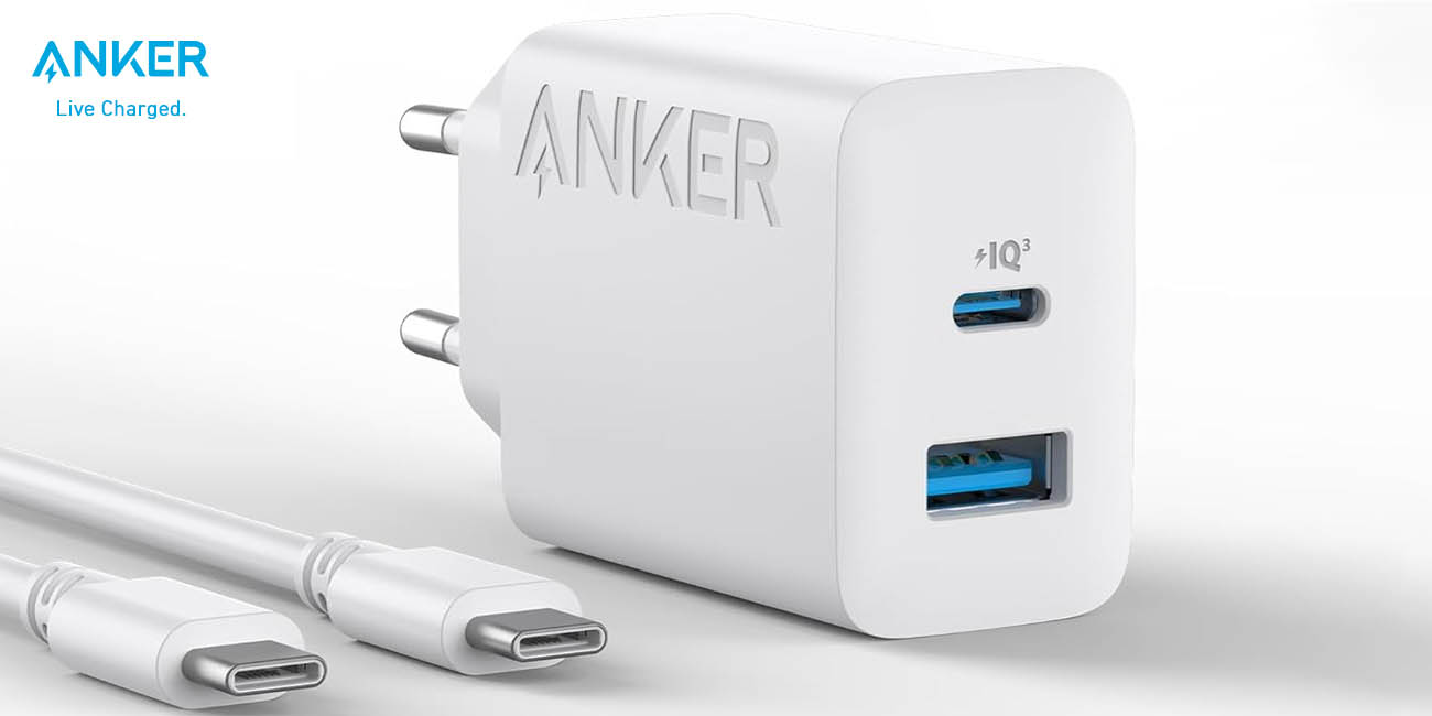 Chollo Cargador múltiple ANKER USB + USB-C de 20W por sólo 10,44€ (39% de descuento)