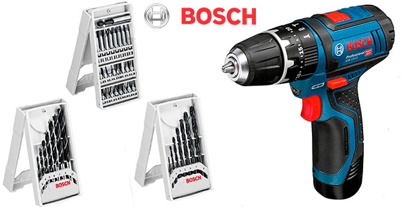 Chollo Taladro percutor Bosch Professional GSB 12V-15 con 2 baterías y maletín por sólo 114,95€ con envío gratis (-28%)