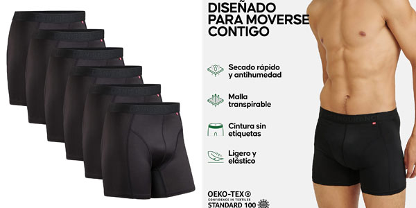 Chollo Pack x6 Bóxers de deporte Danish Endurance para hombre por sólo 35,95€ (29% de descuento)