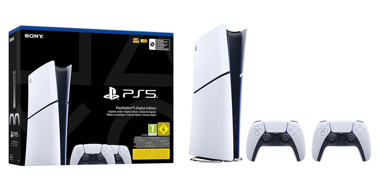 Amazon te ofrece este genial pack de PlayStation 5 Slim Digital con 2 mandos DualSense al mejor precio ¡CORRE!