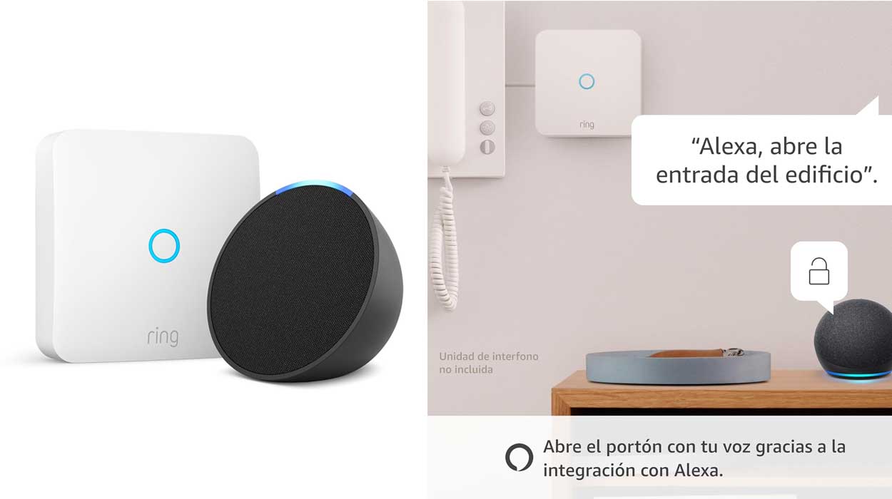 Chollo Echo Pop + Ring Intercom por sólo 39,99€ y envío gratis con cupón (-72%)