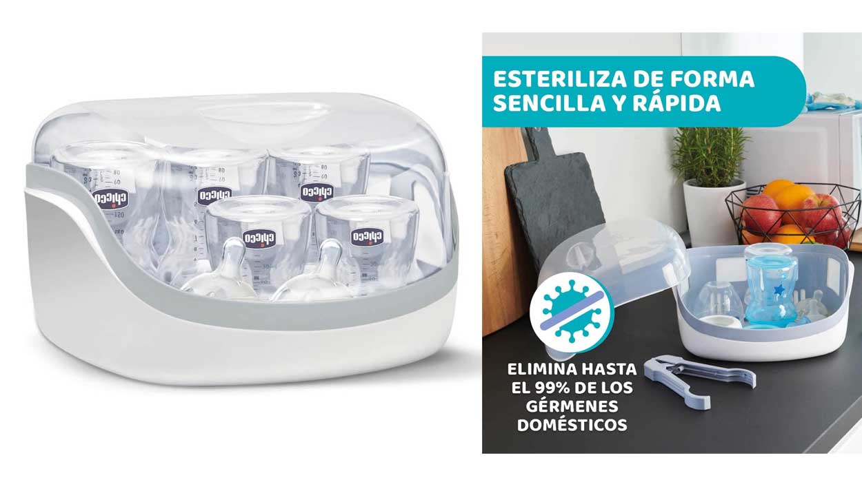 Chollo Esterilizador de vapor para microondas Chicco por sólo 14,49€ (-42%)