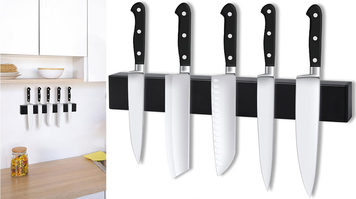 Organiza tu cocina a nivel pro con esta barra magnética para cuchillos en Amazon