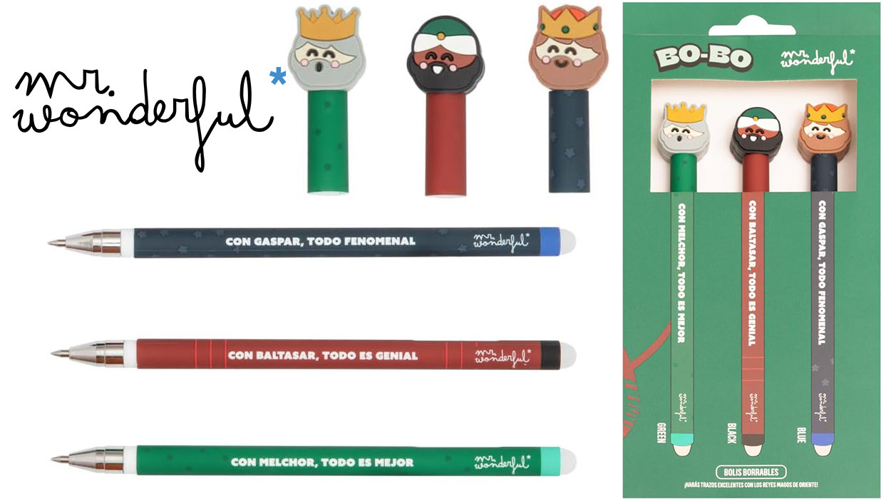 Escribe la carta a los Reyes Magos perfecta con estos bolígrafos borrables de Mr. Wonderful