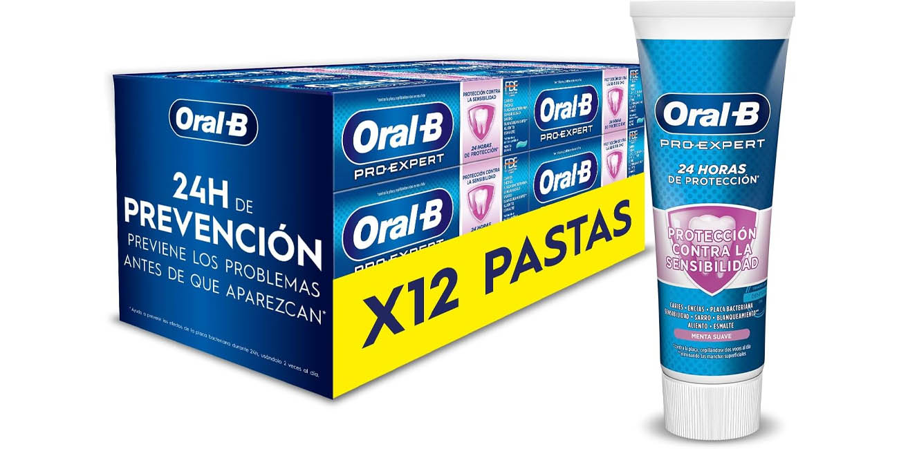 Chollo 12x Pasta de dientes Oral-B Pro-Expert Sensibilidad de 75 ml por sólo 19,99€ (-33%)