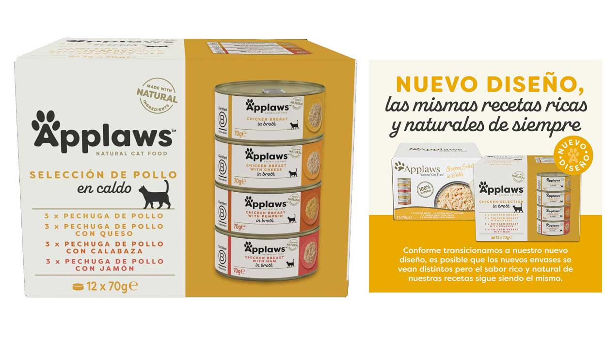 Chollo Pack x12 latas de comida húmeda Applaws Selección de Pollo en Caldo por sólo 8,79€ con cupón (-26%)