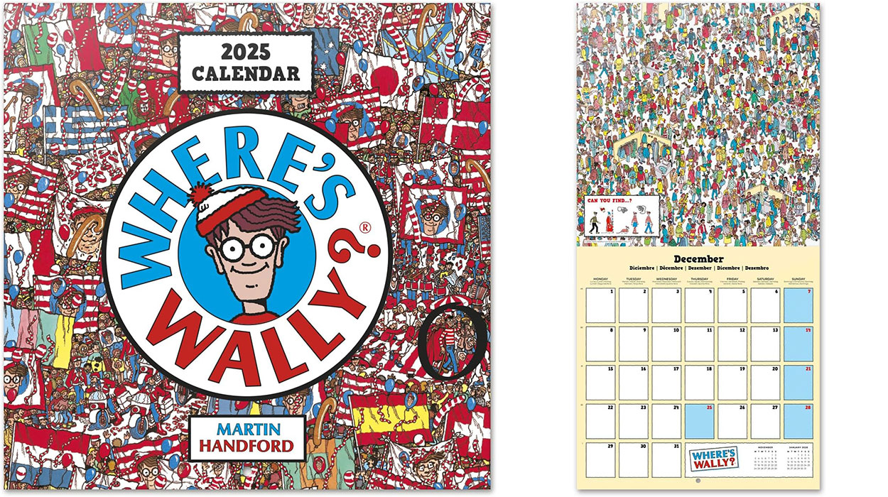 Busca a Wally cada mes con este chulísimo calendario de pared 2025 a precio de bolsillo