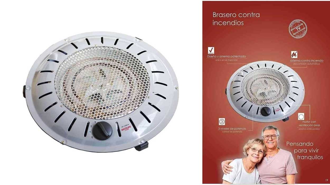 Chollo Brasero eléctrico Bastilipo BET-950 con seguridad anti incendios por sólo 30,07€ con envío gratis (-44%)