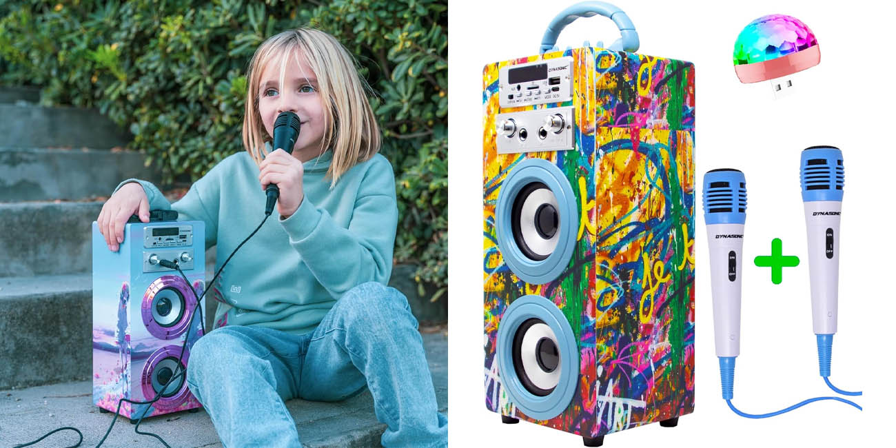 Esta máquina de karaoke portátil con 2 micrófonos hará cantar tanto a peques como a adultos y tiene un 27% de descuento en Amazon