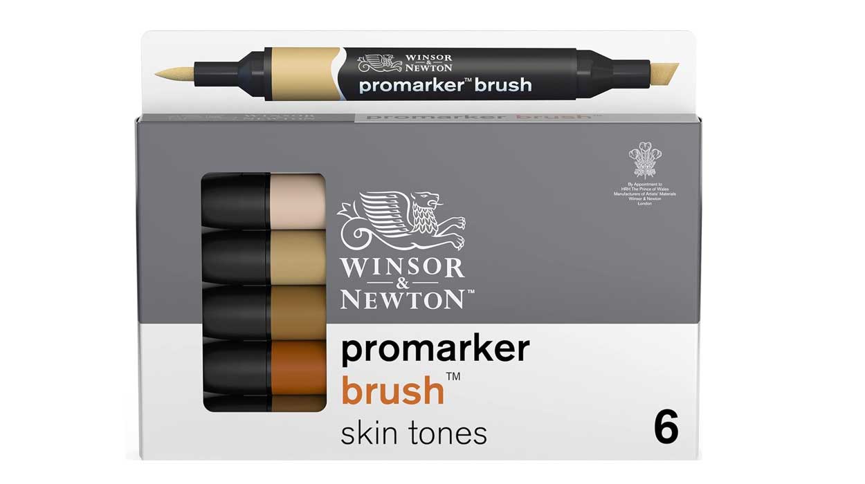 Chollo Pack de 6 rotuladores Winsor & Newton Promarker Brush por sólo 15,70€ (-39%)