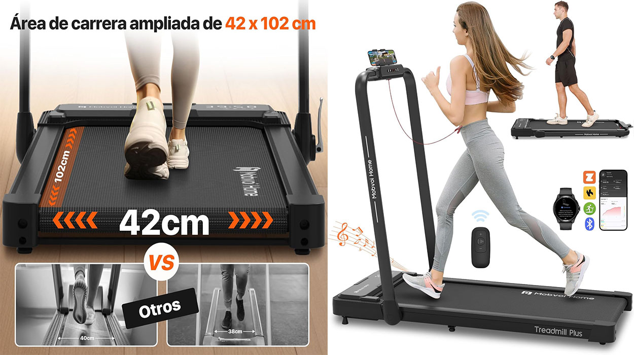 Chollo Cinta de correr plegable 3 en 1 Mobvoi Home Treadmill Plus por sólo 196,99€ con envío gratis (-38%)