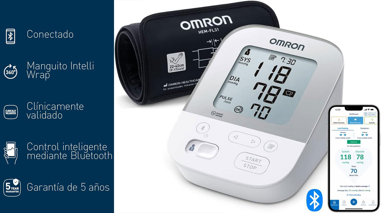 Chollo Tensiómetro de brazo digital Omron X4 Smart por sólo 64,99€ con envío gratis (-19%)