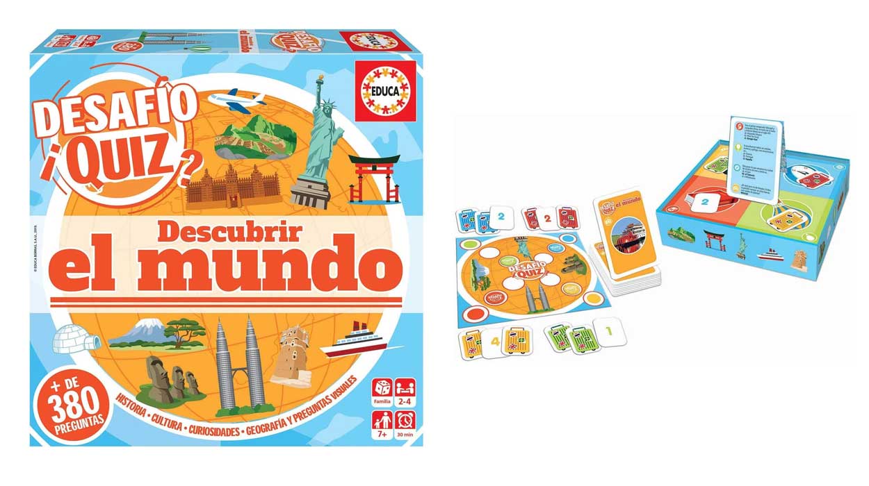 Chollo Juego de mesa Educa Desafío Quiz Descubrir el Mundo por sólo 7,03€ (-50%)