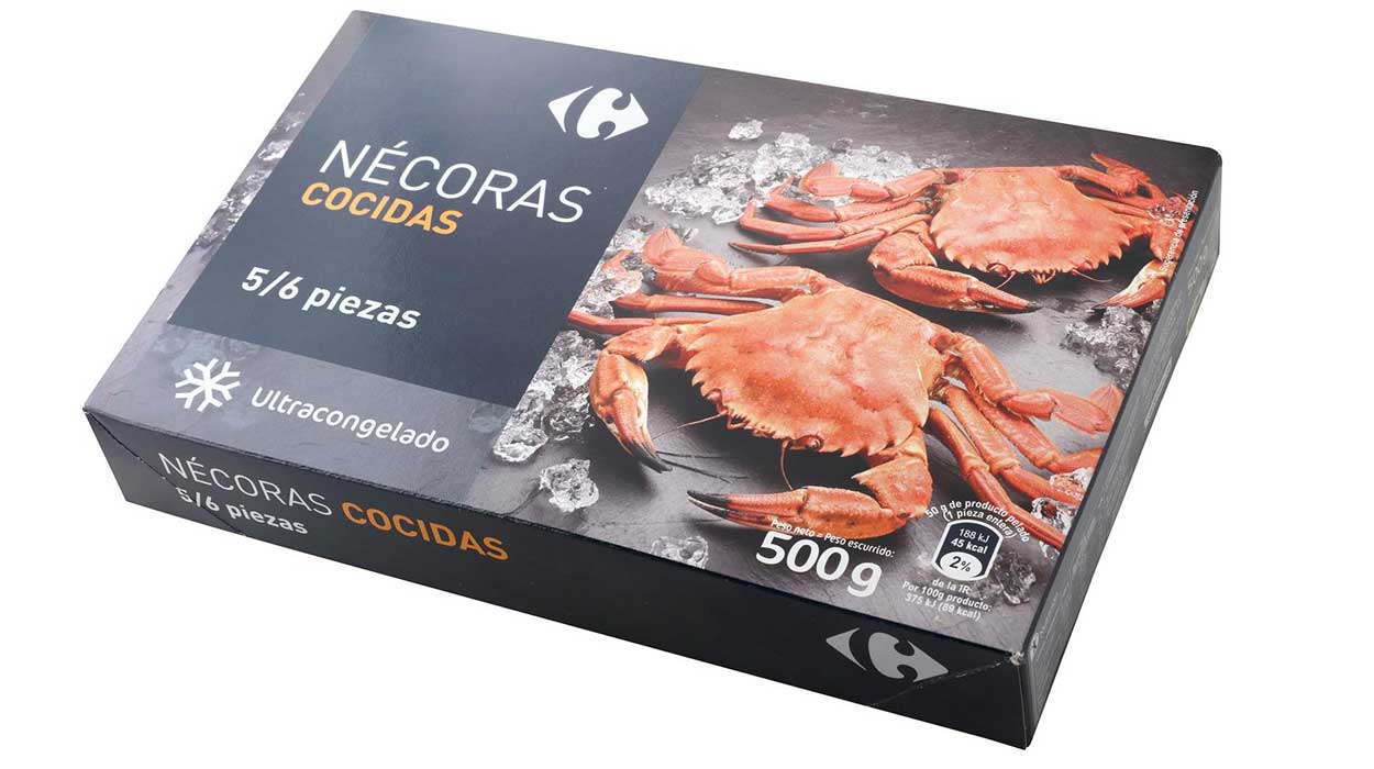 Chollo Caja de Nécoras cocidas de 500 g Carrefour por sólo 6,99€ ¡Descongelar y listo!