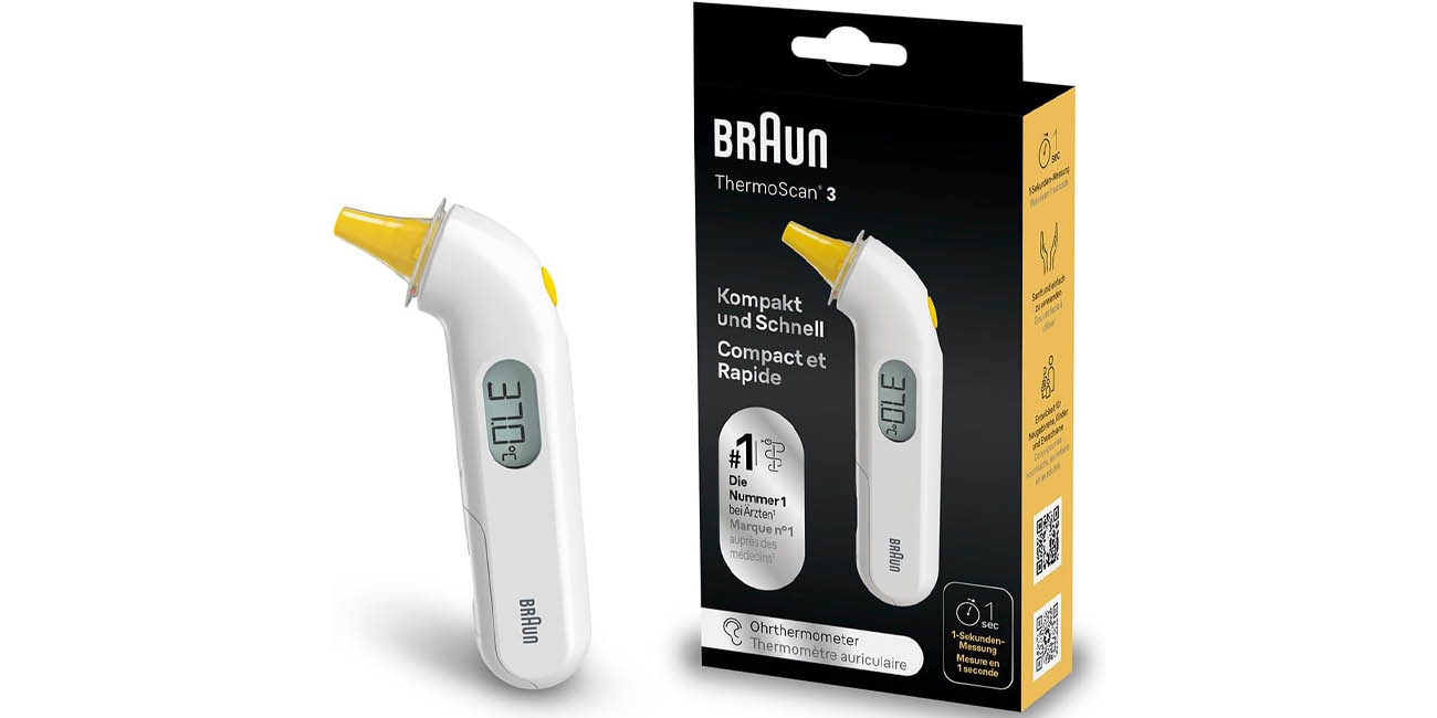 Chollo Termómetro de oído Braun ThermoScan 3 por sólo 19,99€ (23% de descuento)