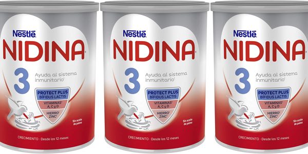 Chollazo Pack x3 Leche Infantil Nidina 3 de 800 gramos por sólo 43,17€ con cupón y envío gratis ¡14,39€ cada una!