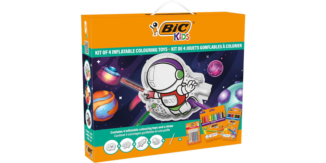 Chollo Kit de juguetes inflables BIC Kids con 12 lápices, 12 rotuladores y 6 pegamentos por sólo 19,50€ (-15%)