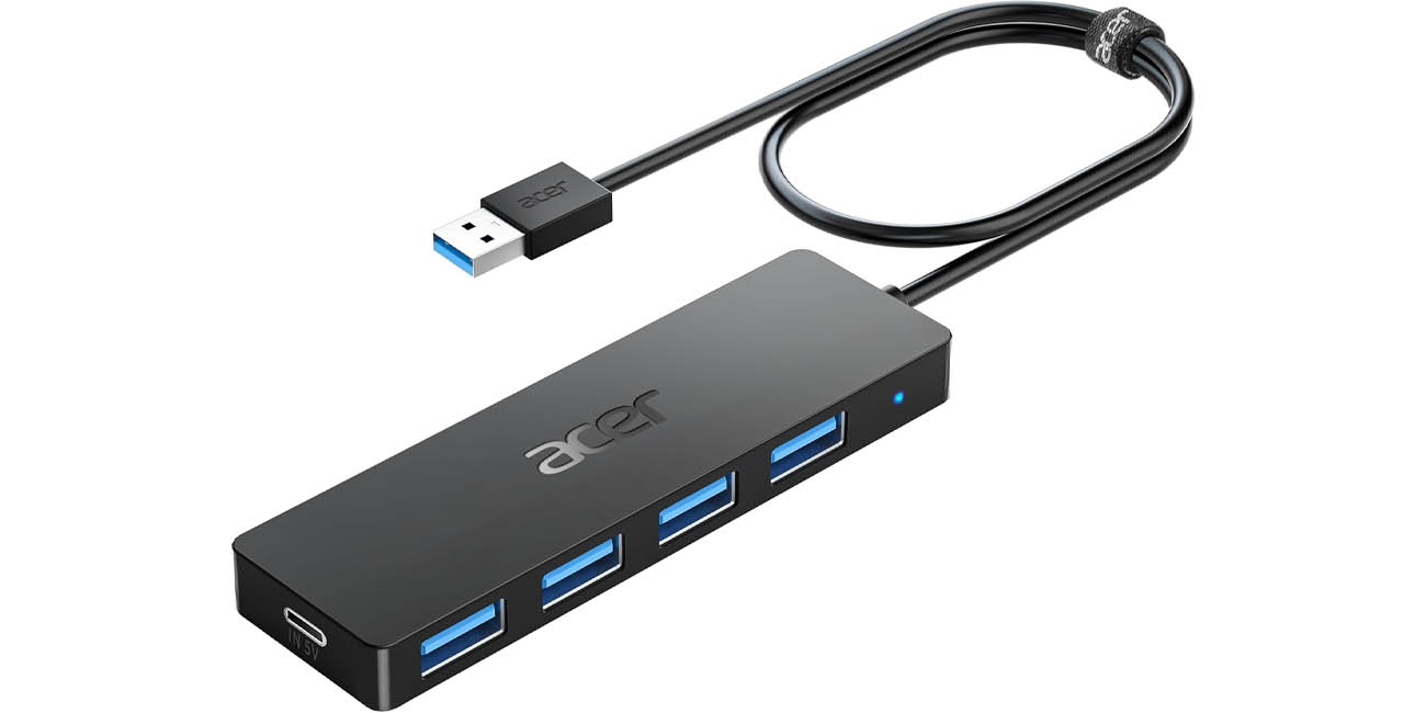 Chollo HUB Acer USB con 4 puertos por sólo 11,39€ con cupón descuento (-25%)